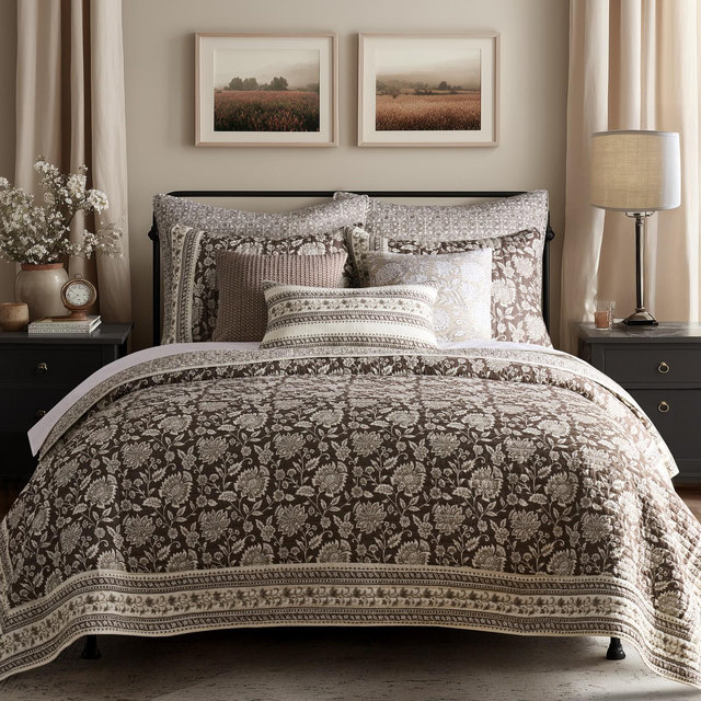 Adare Cocoa King Quilt Set - Levtex Home