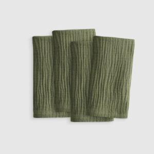 Organic Airy Gauze Napkins in Olive