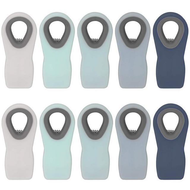 Magnet Chip Clips, LYGZTing 10PCS Chip Bag Clips, Colorful Rubber Bag Clips, Food Clips Heavy Duty Clips with Airtight Seal Perfect for Food Storage Organizing and Food Bags, School, Home