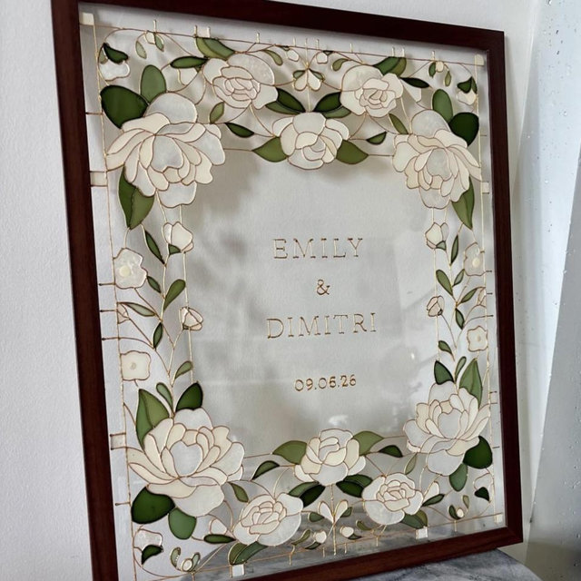 Custom Stain Glass Window Sign