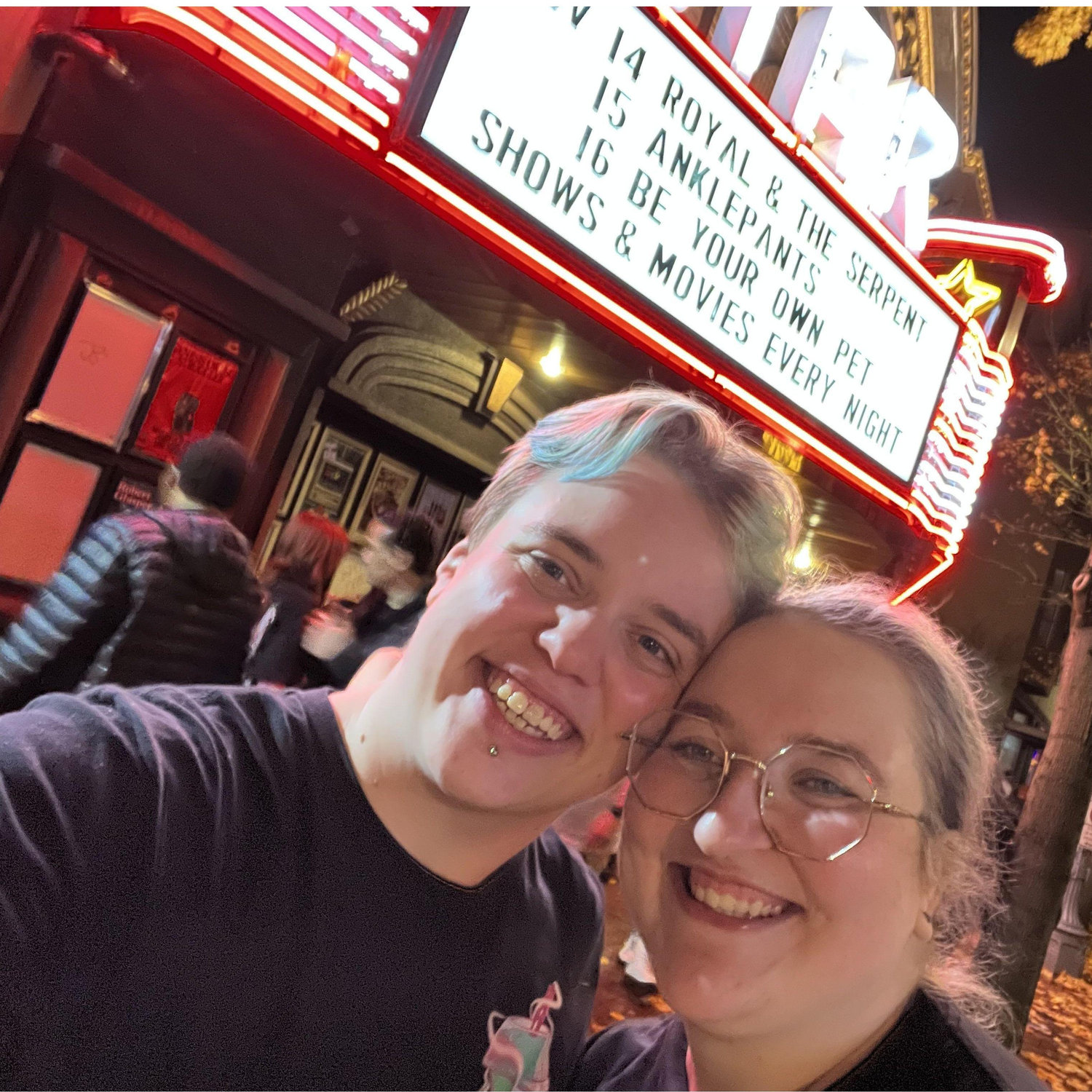 Attending a Royal and the Serpent concert together at the Star Theater November 2023