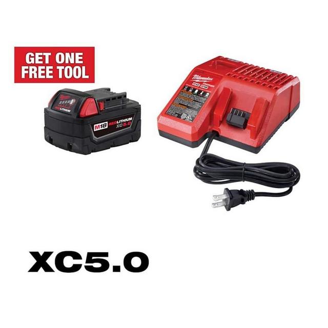 M18 18-Volt Lithium-Ion XC Starter Kit with One 5.0Ah Battery and Charger