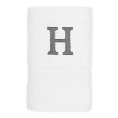 Avanti Monogram Block Letter "H" Hand Towel