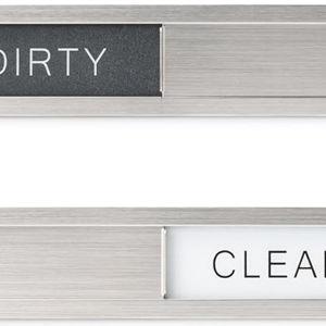 KitchenTour Dishwasher Magnet Clean Dirty Sign, Premium Stainless Steel Clean Dirty Magnet for Dishwasher Funny, Strong Magnet Non-Scratch Dishwasher Sign Kitchen Decor and Accessories