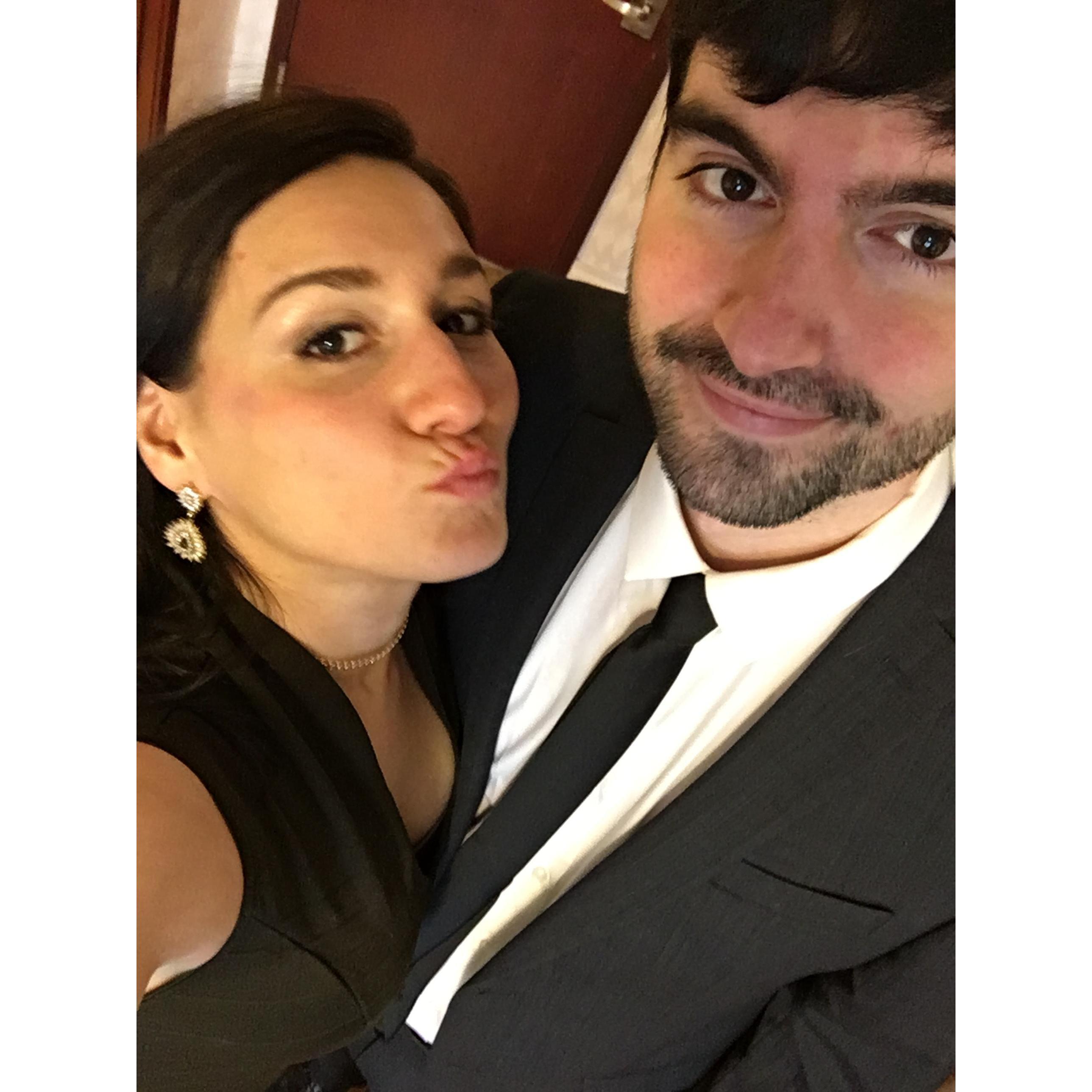 "This picture is from Josh & Debbie's wedding. It was fun getting dressed up for a wedding together, I knew that one day we'd be doing it again for our own wedding."
