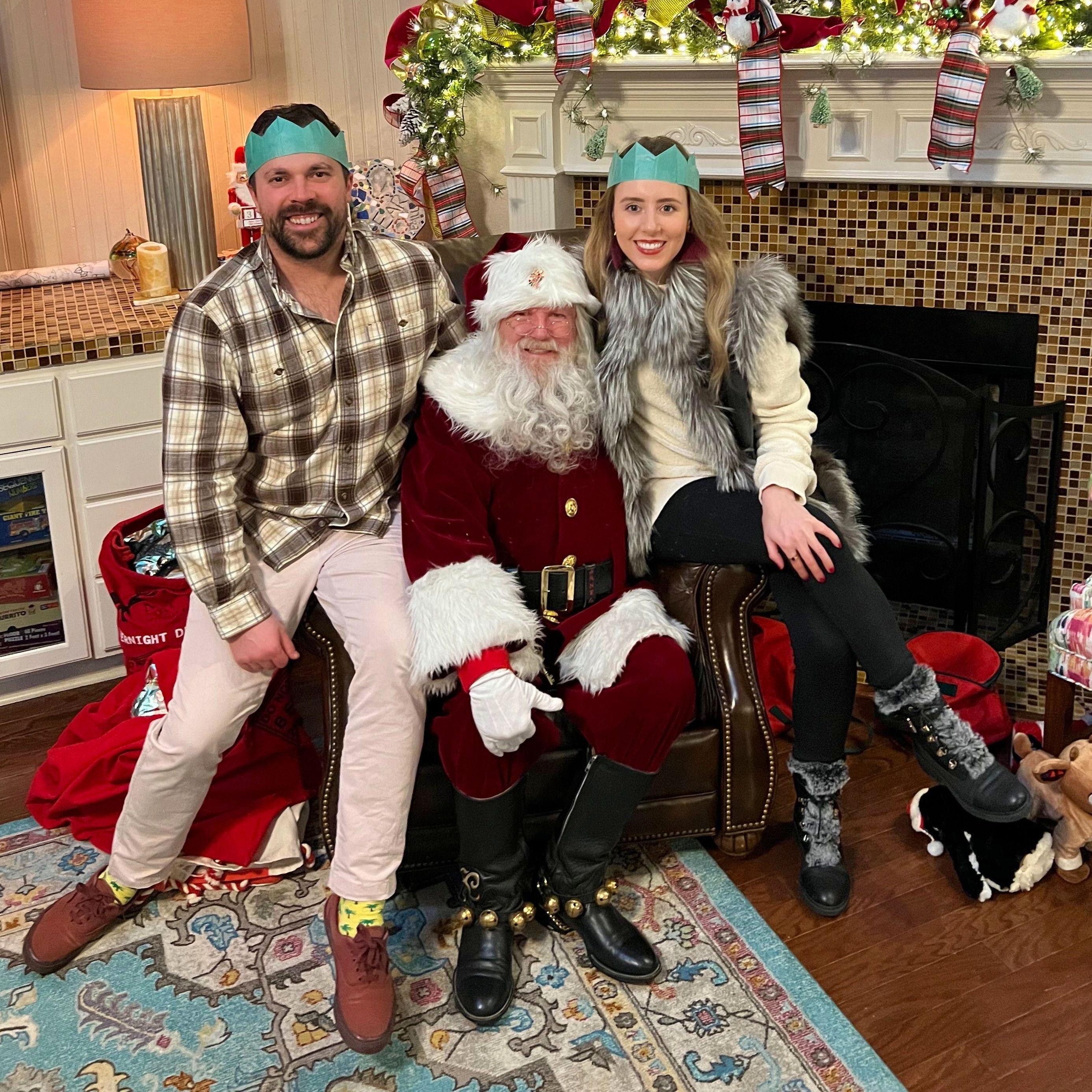 Our first meeting together with Santa.