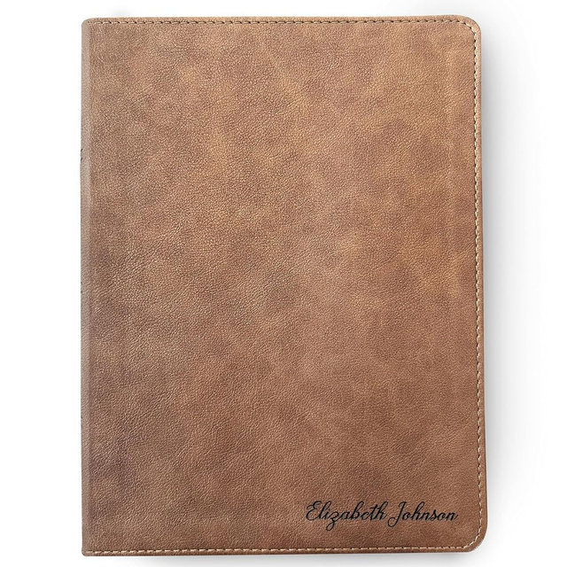 STARKENBURG COMPANY Personalized KJV Wide-Margin Bible with name Engraved, Custom Bible Engraved Name King James Version Christian Gift Baptism Gifts