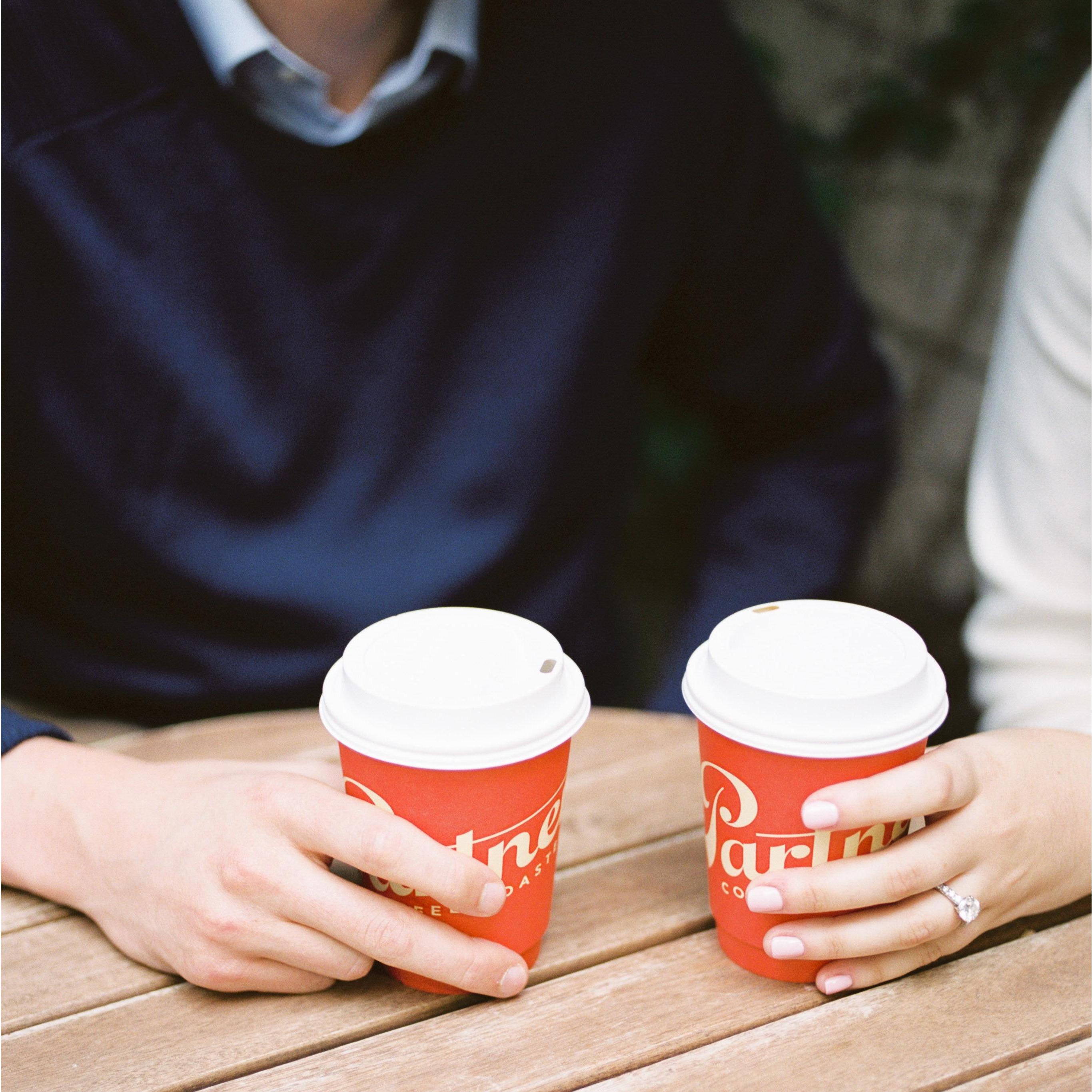 From our engagement shoot at Partners Coffee in Long Island City, NYC.