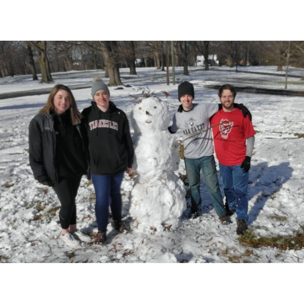 Our snow we built with our siblings! 1/22