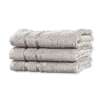 Cariloha® Turkish Cotton/Viscose Blend Hand Towels in Grey (Set of 3)