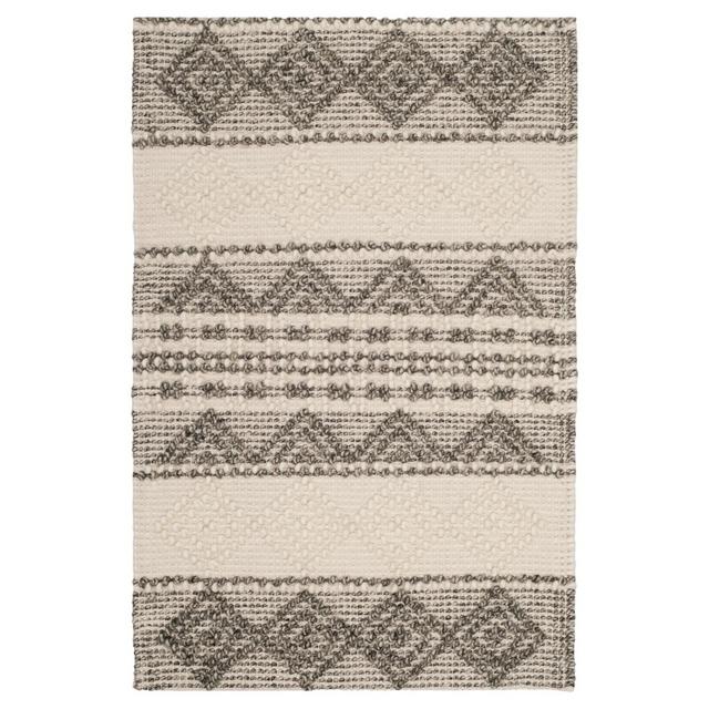 Gray/Ivory Fair Isle Design Tufted Accent Rug 2'X3' - Safavieh