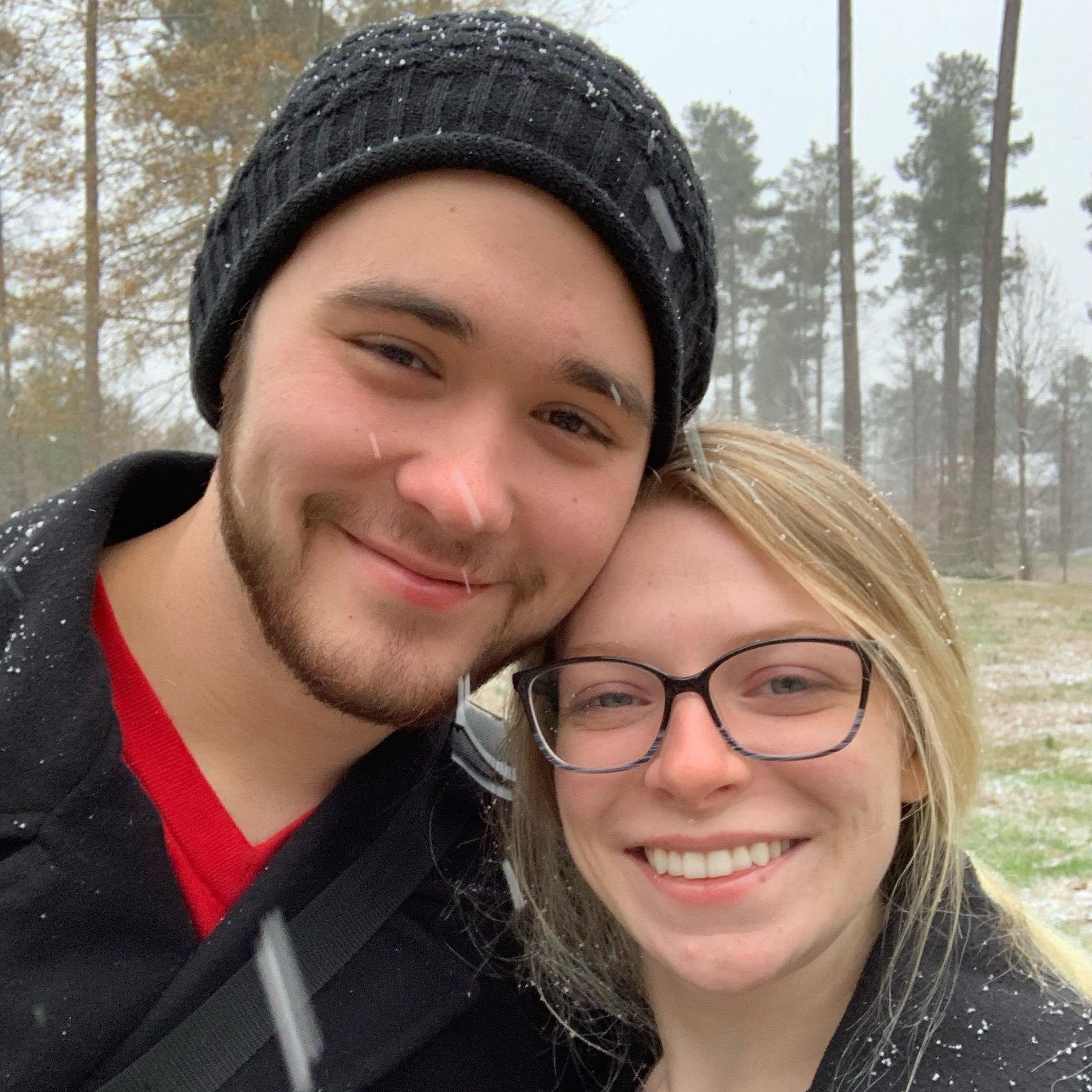 Enjoying a snowy day together! (December 9, 2019)