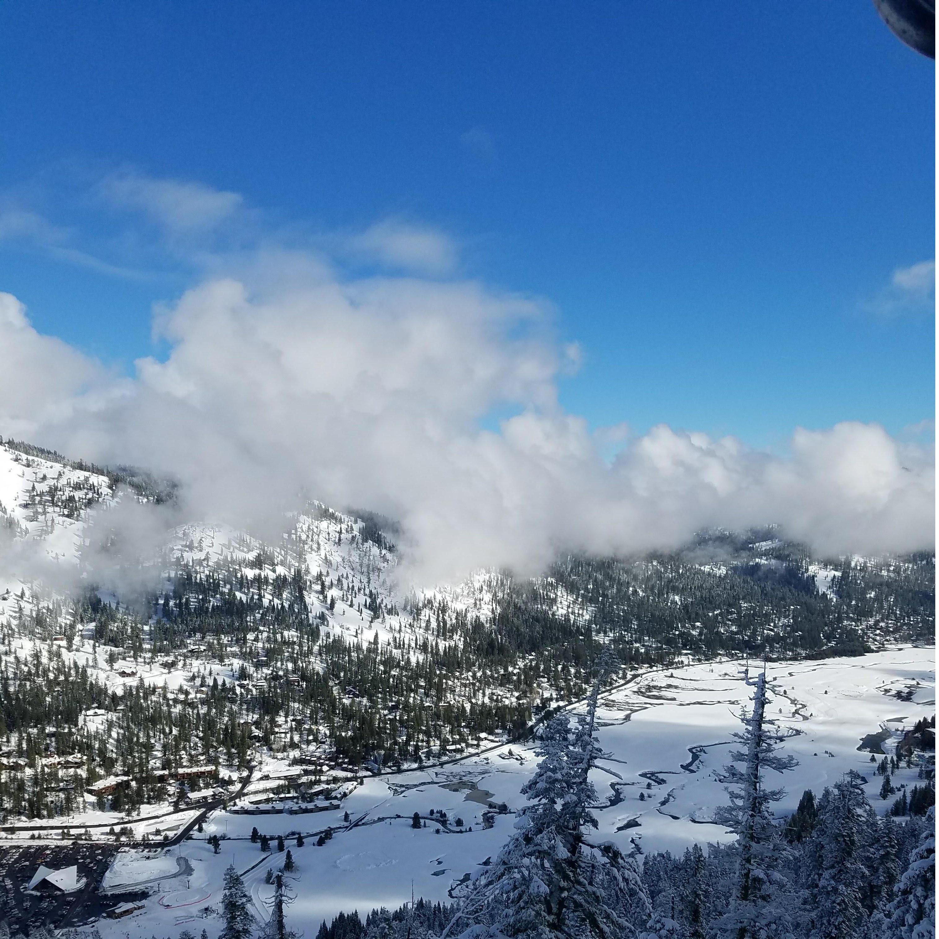 Shared: The breathtaking view from the chairlift at our favorite mountain.
Location: Squaw Valley