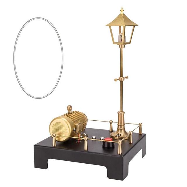 LETDIYMOC Mini Steam Generator and Lamp Scene Model Set, Retrol Steam Beam Engine Model Accessories DIY Kit, Physical Science Experiment Education Toy for Teens Adult