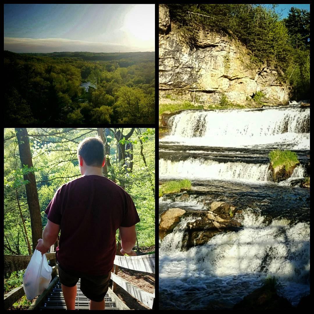 One of our first dates.
Willow River State Park in Hudson, WI && a stop at the liquor store for Spotted Cow.