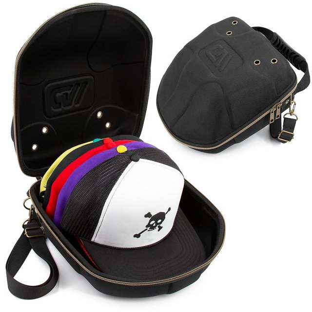 CASEMATIX Hat Travel Case for Baseball Caps with Crush-Resistant Hard Shell Outer