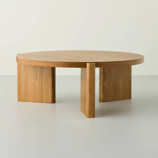 Wood Round Coffee Table Natural - Hearth & Hand™ with Magnolia