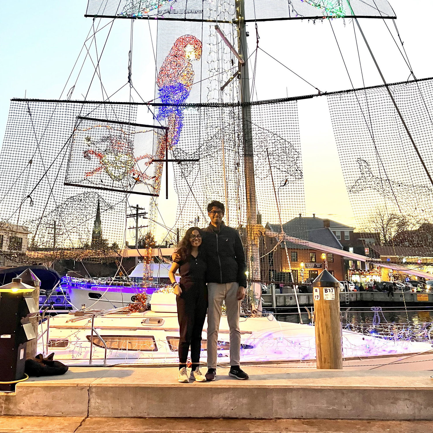 Our trip across the Maryland and Delaware coastline after Prabha graduated! This was at the Annapolis waterfront