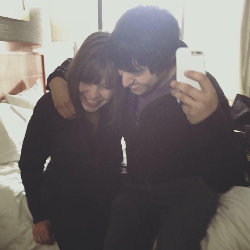 Our first photo together as a couple!
