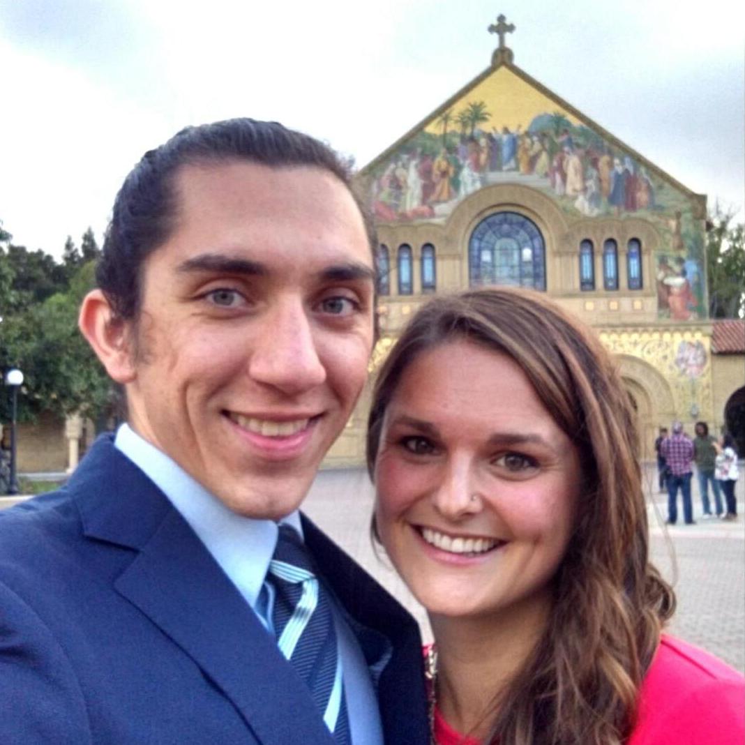 At our friend Darla's wedding at Stanford 2015