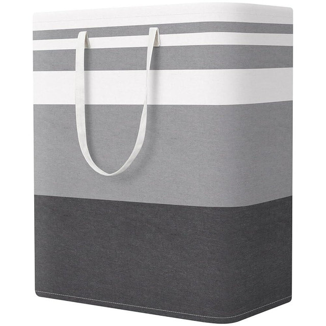StorageRight Laundry Basket Hamper Large Collapsible Laundry Hamper with Easy Carry Handles，Freestanding Clothes Hampers for Laundry, Bedroom, Dorm, Clothes, Towels, 125L, Gradient Grey