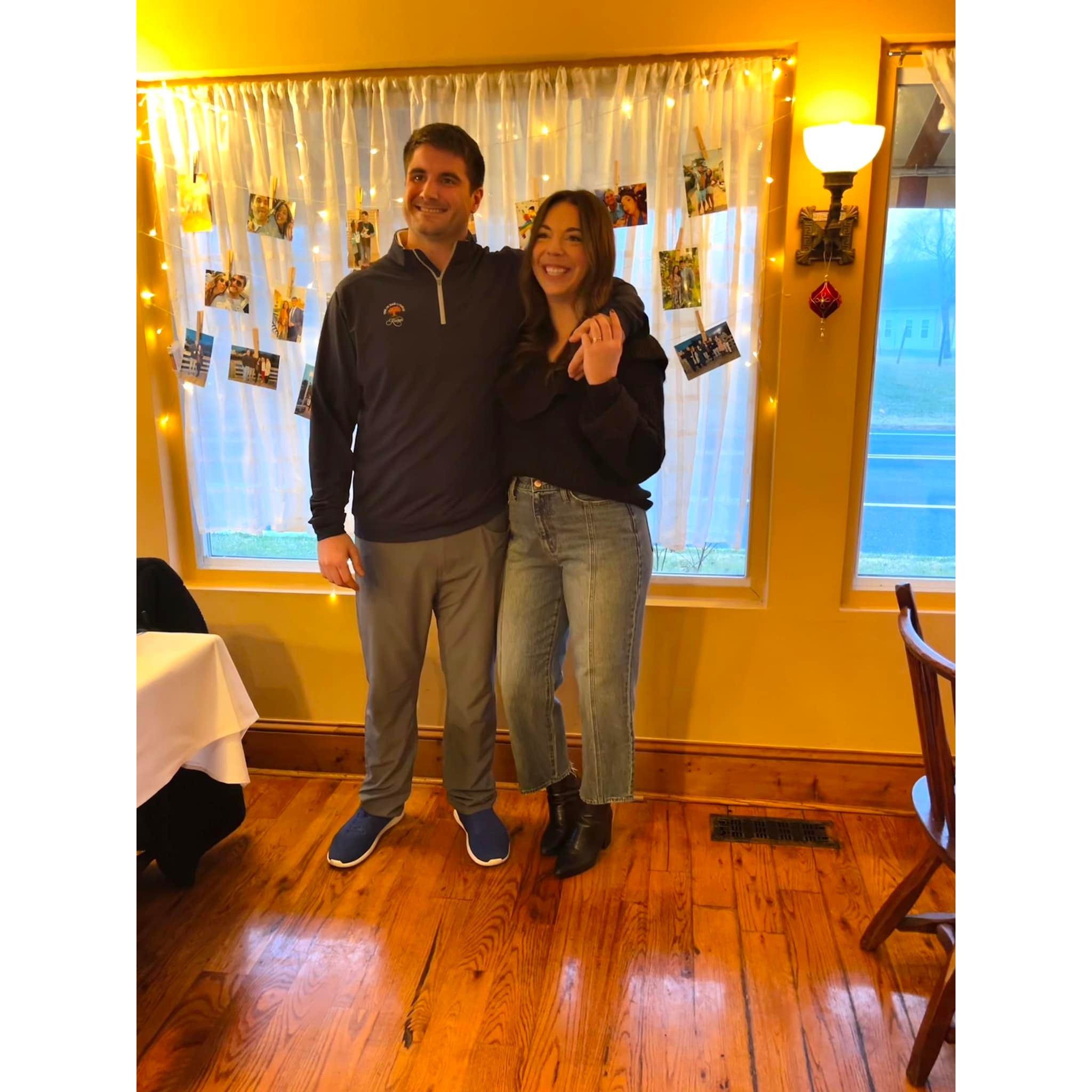 Jon & Bry celebrating at Athenian Garden with our families! 