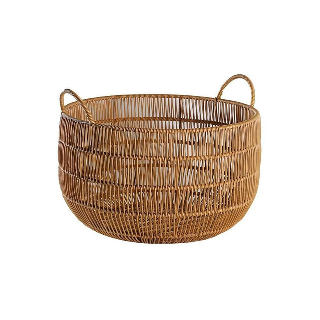 HDNSYNE Rattan Basket Dirty Clothes Basket Laundry Basket Dirty Clothes Storage Basket Household Clothes Storage, Brown B