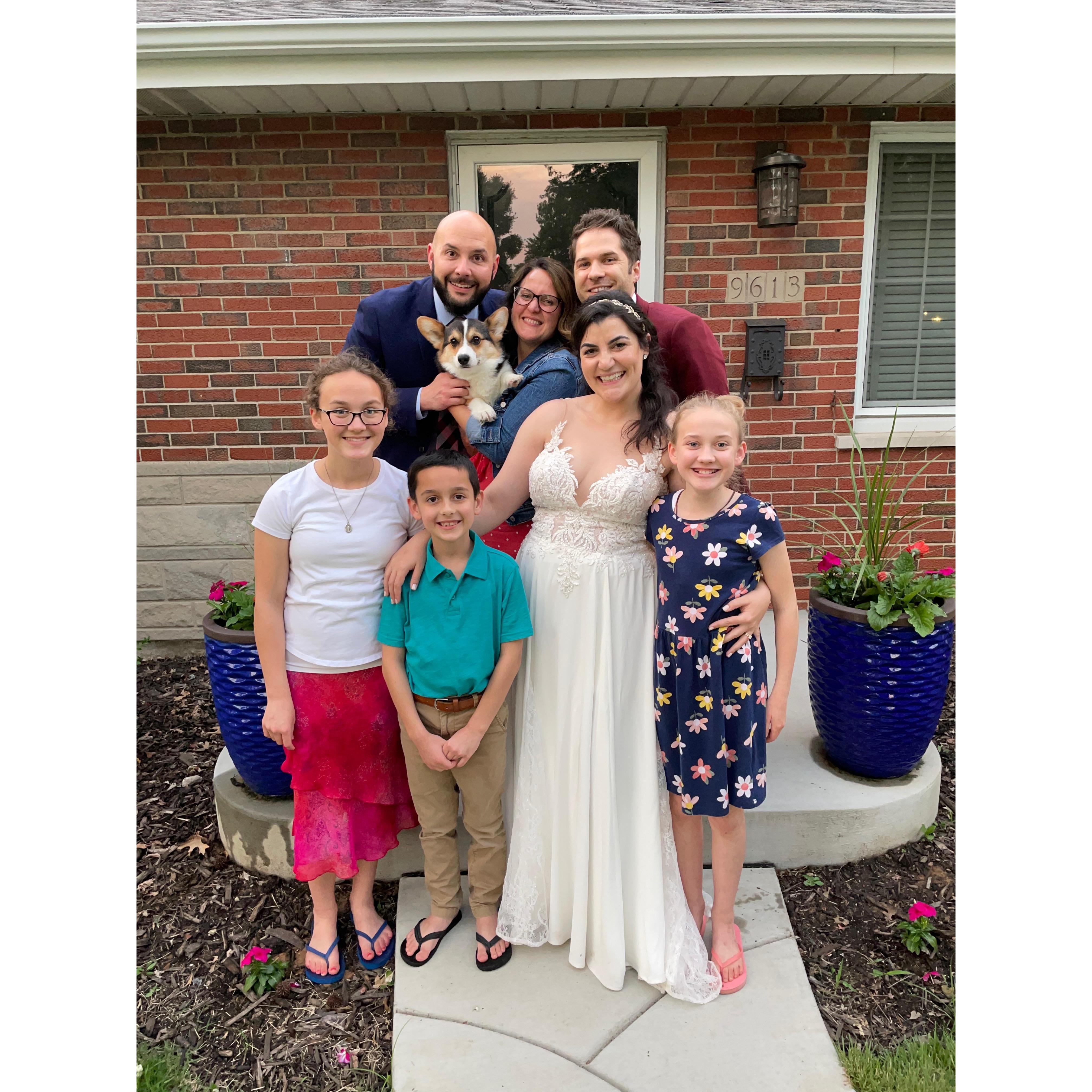 ..the Wichmers! Andrew's Sister - Sarah, Brother-in-law - Steve, Nieces - Lucy & Lizzie, Nephew - Tommy, and Puppy - Gimli! So glad we were able to celebrate with them in St. Louis!