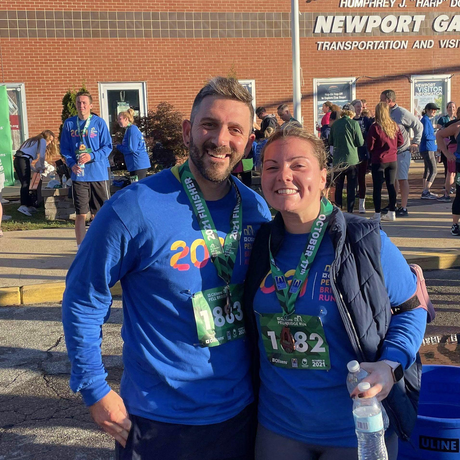 Our first Pell Bridge Run in the books - we've been participating in this road race ever since!