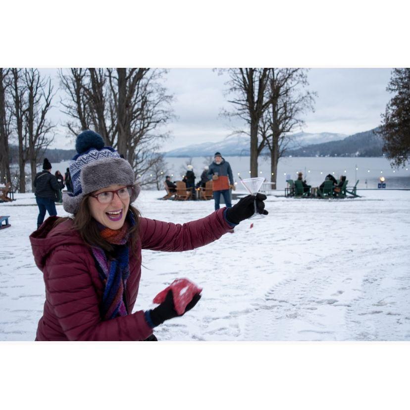 Part of our magic together is the sheer joy we experience just having fun with each other. Games, while balancing a martini, in the winter should say a lot about the kind of shenanigans we enjoy.