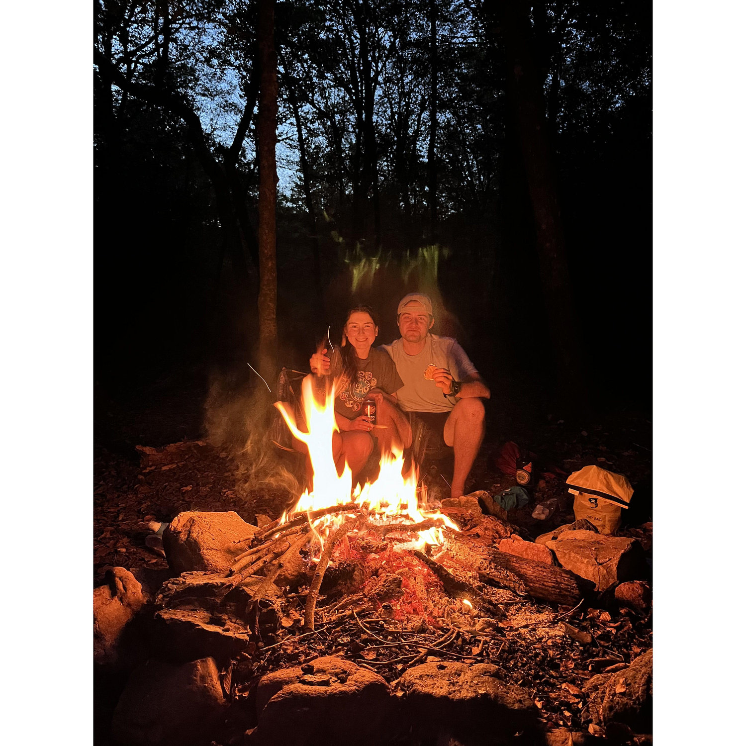 Eating s’mores on the Eagle Rock Loop trail!