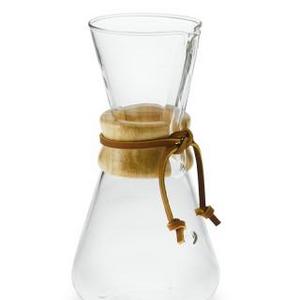 Chemex® 3-Cup Pour-Over Wood Collar Glass Coffee Maker