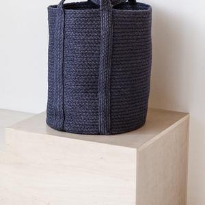 Oversized Jute Hamper: Navy