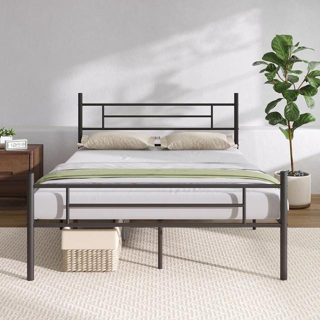 Novilla Full Size Bed Frame with Headboard and Footboard, 14 Inch Metal Platform Bed Frame, Under Bed Storage, Strong Metal Slats Support, Mattress Foundation No Box Spring Needed