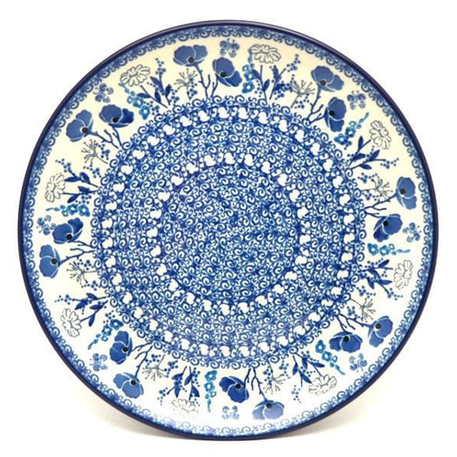 Polish Pottery Plate - 10" Dinner - Evening Poppies