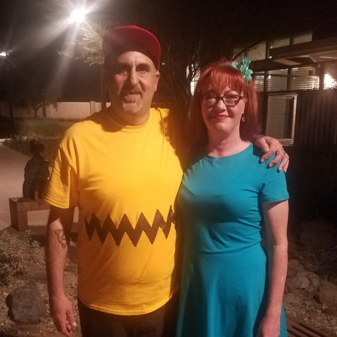 Charlie Brown and the Little Red Haired girl. Halloween 2019