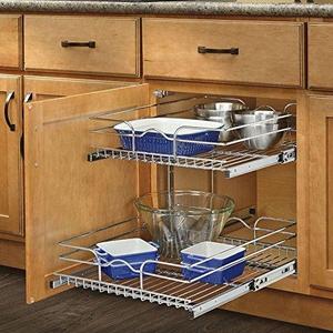 Rev-A-Shelf - 5WB2-2122-CR - 21 in. W x 22 in. D Base Cabinet Pull-Out Chrome 2-Tier Wire Basket