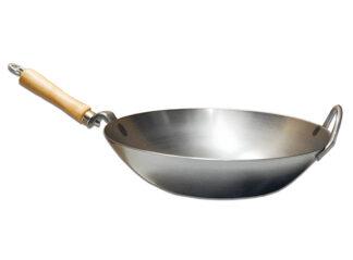 Carbon Steel Wok With Metal Side Handle, Made USA