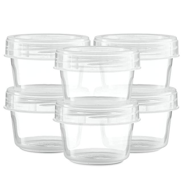 Elegant Disposables (4 Ounce 10 Pack) Clear Twist cap Deli Containers Clear with Screw on Lids Twist Top Food Storage Freezer Containers