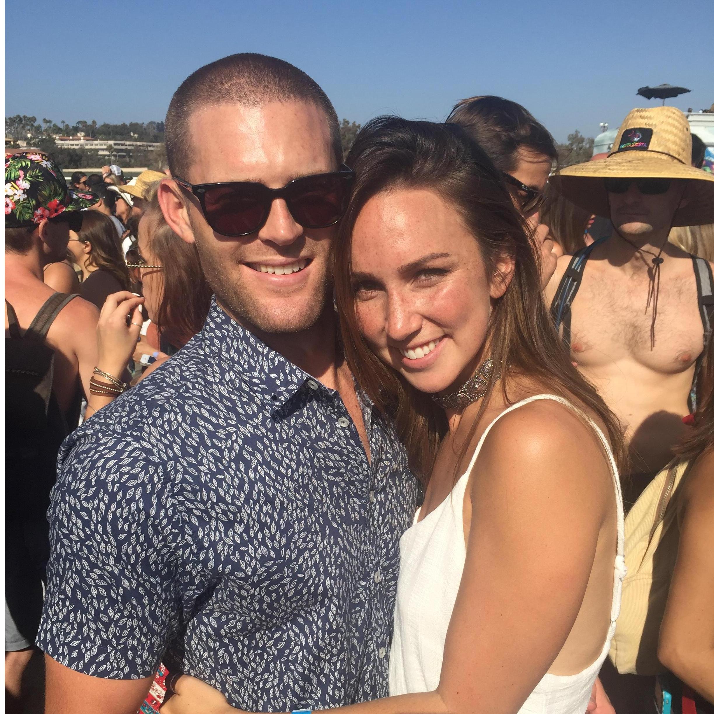 Our first photo together at a concert called Kaaboo in Del Mar, CA!