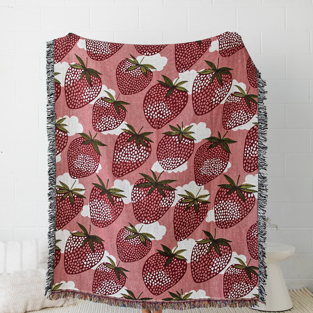 Strawberry Fields Throw Blanket