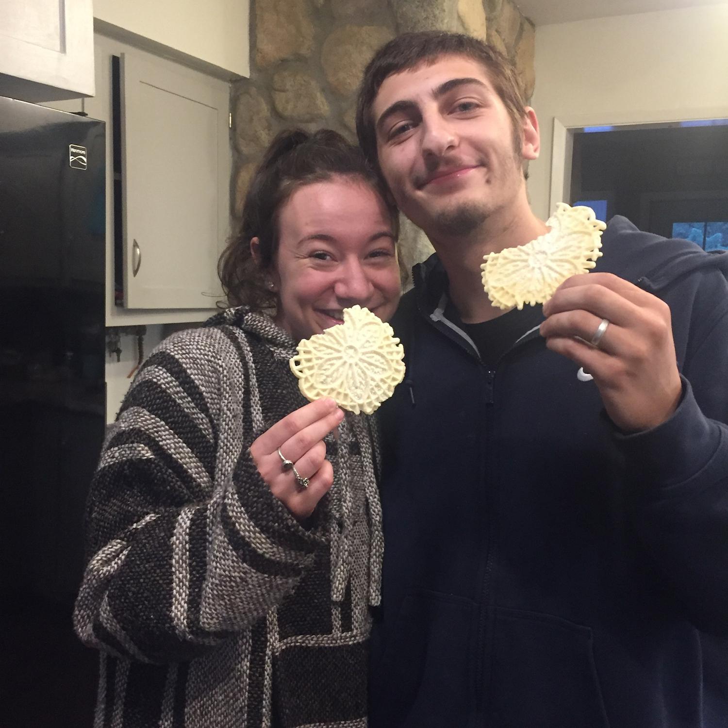 Enjoying Grandma Joanne’s Pitzels