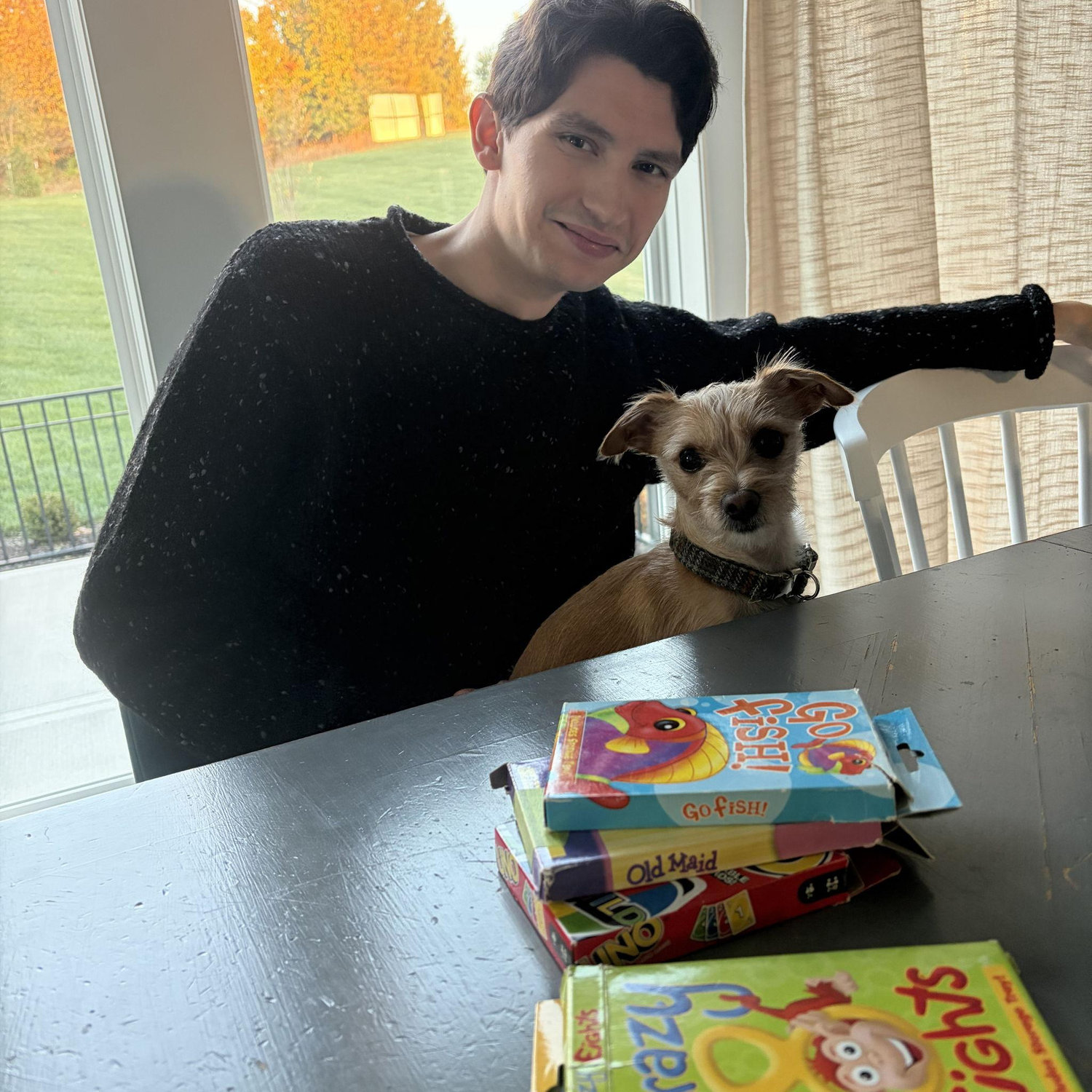 Percy joining Margo and William playing card games