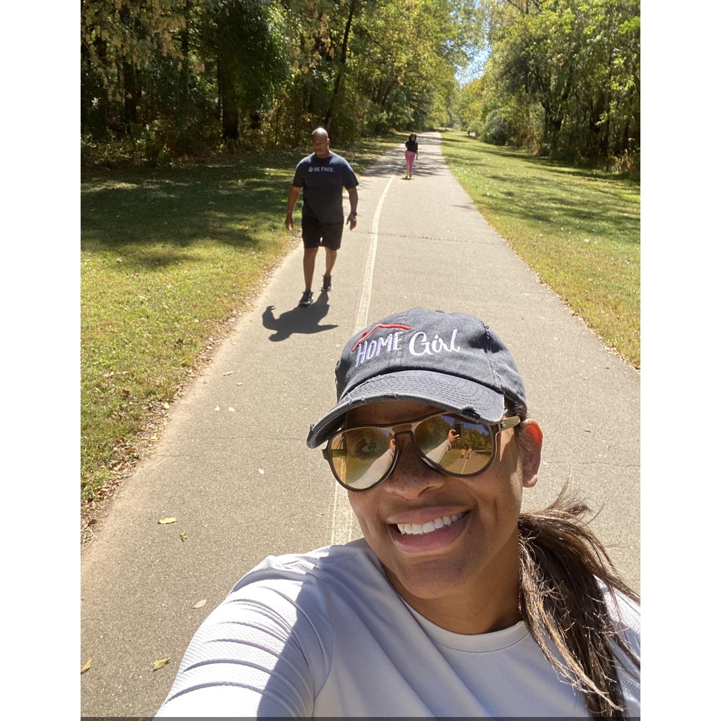 The day I left those two behind during our 3 mile run/walk and earned bragging rights.