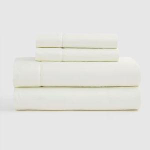 Signature Giza Cotton Sateen Sheet Set in Ivory