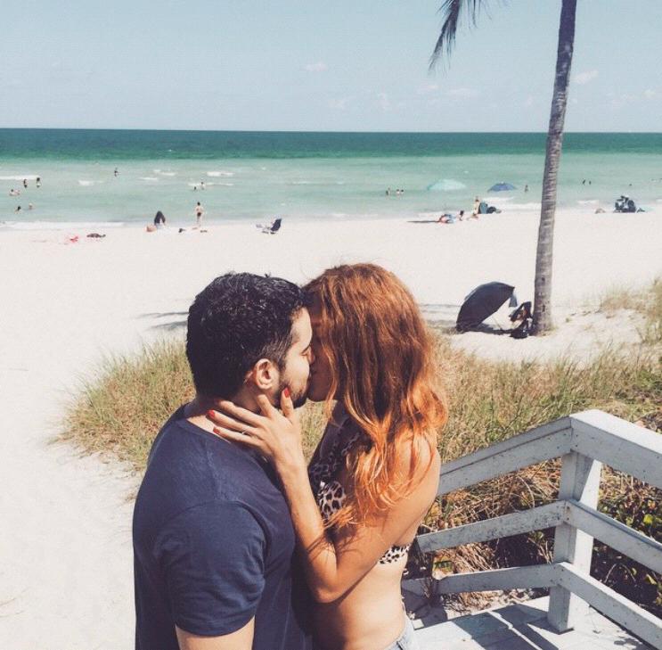 One of our very first dates! We went to Hollywood beach