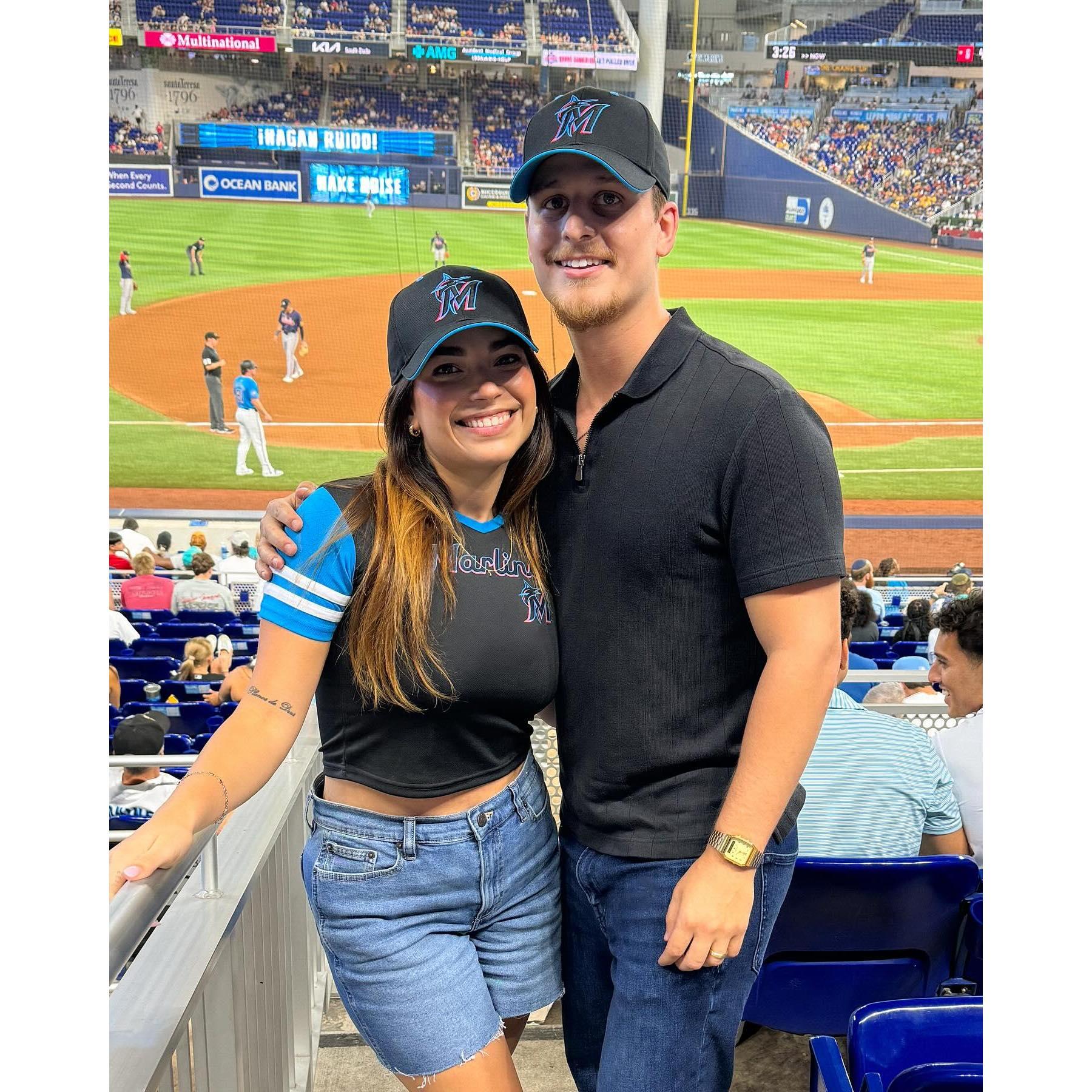 First Baseball game : ) "touchdown"