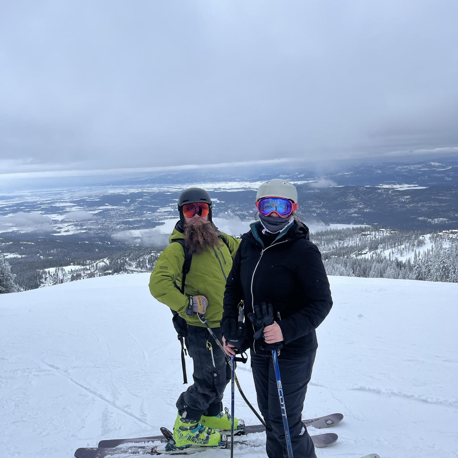 Skiing on Big Mountain (Whitefish Mtn Resort)