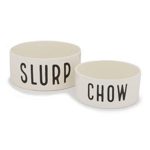Mud Pie™ Mud Puppy Collection Large Ceramic Dog Bowl Set