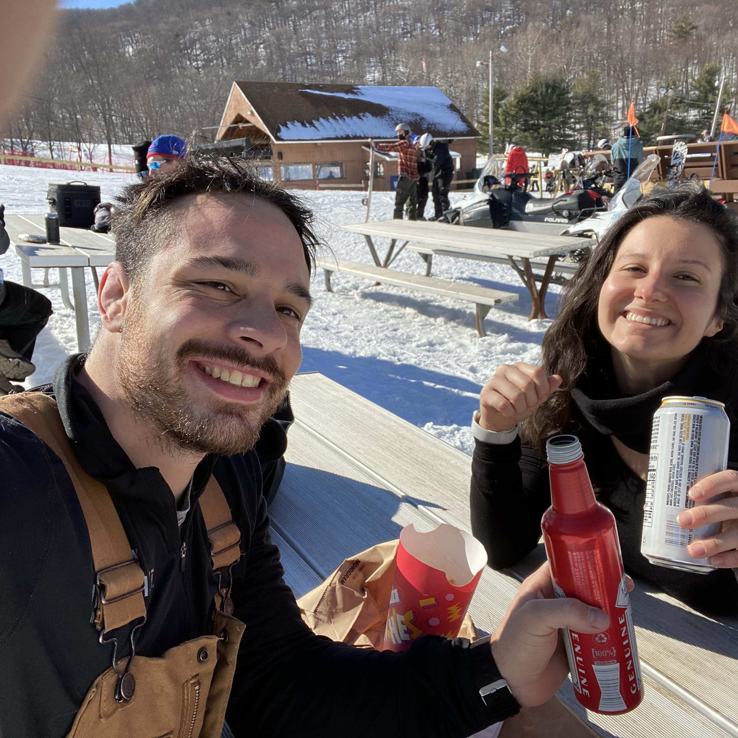 This was the year Joe convinced Kat to buy her first pair of Snowskis!